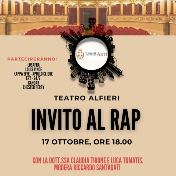 Si celebra il rap al Teatro Alfieri di Asti