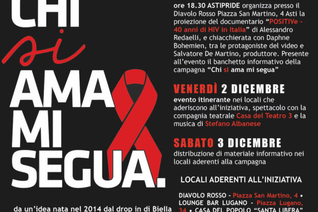 Giornata mondiale contro l’Aids: torna l’iniziativa dell’Asl At in bar e locali
