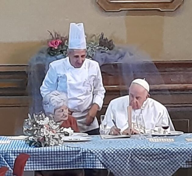 La maxi torta di Papa Francesco preparata dagli studenti dell’Afp Colline Astigiane di Agliano Terme