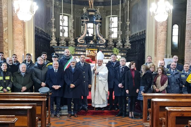 La messa degli auguri di Natale della guardia di finanza