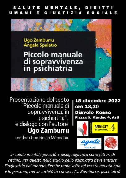 Al Diavolo Rosso il “Piccolo manuale di sopravvivenza in psichiatria”