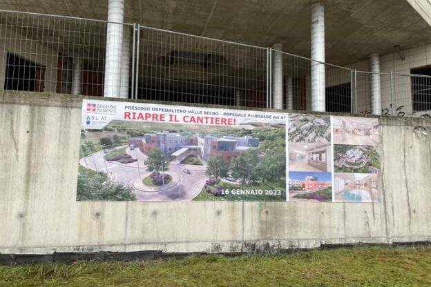 Ospedale della Valle Belbo. Carosso e Gabusi: “Il cantiere è ripartito  a gennaio e non ha ritardi”