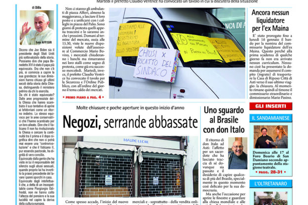Prima pagina – 13 gennaio 2023