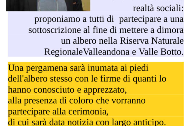 Un albero per Lele Bruzzone