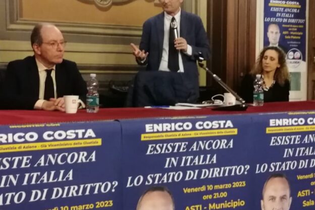 Enrico Costa ad Asti: “Il punto cruciale del nostro ordinamento è il principio della presunzione di innocenza”