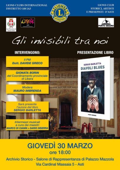 A Palazzo Mazzola presentazione del libro “Diavoli Blues”
