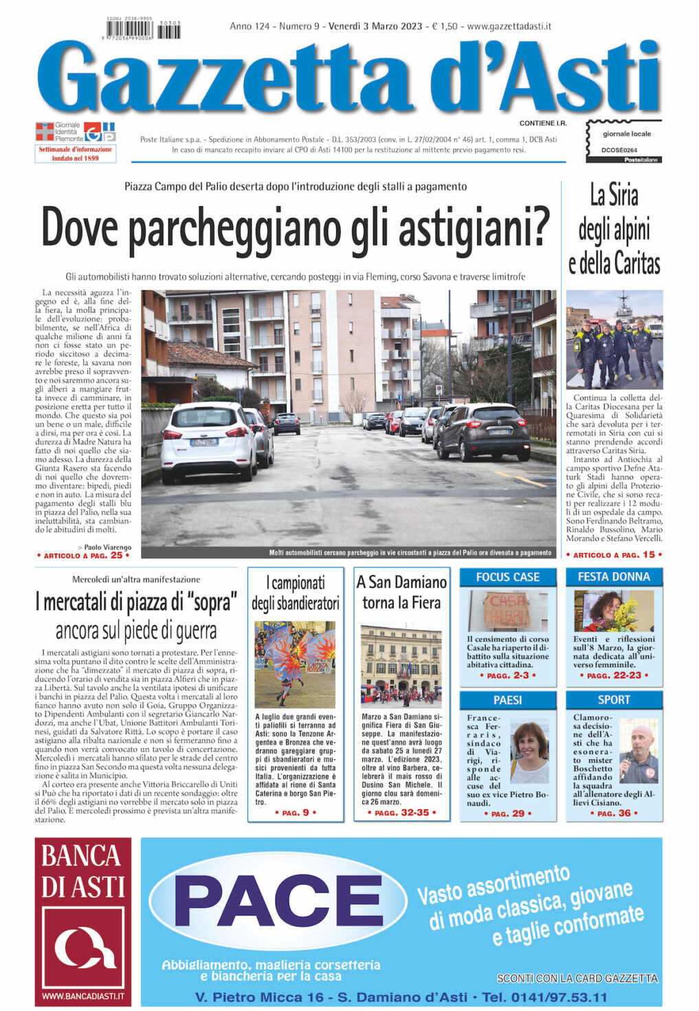 Prima pagina – 3 marzo 2023