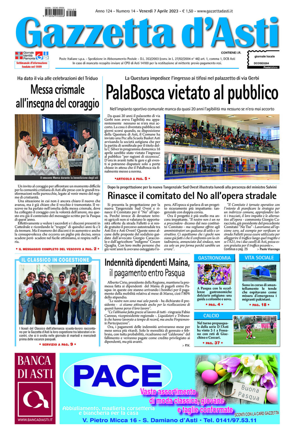 Prima pagina – 7 aprile 2023