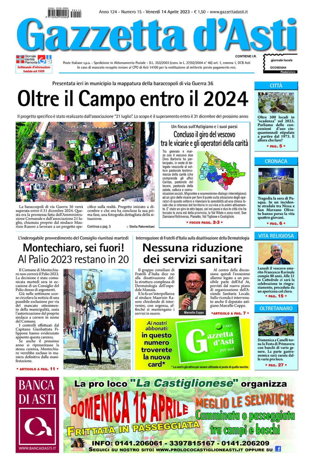 Prima pagina – 14 aprile 2023