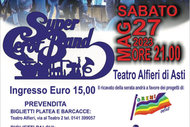 Al Teatro Alfieri concerto della Cerot Band per Oremi e Millegocce