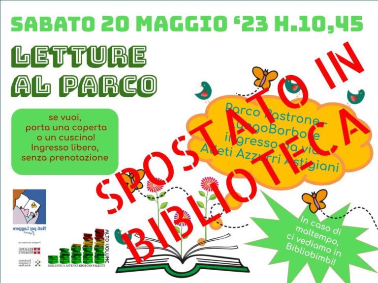 Spostate in biblioteca le letture al parco