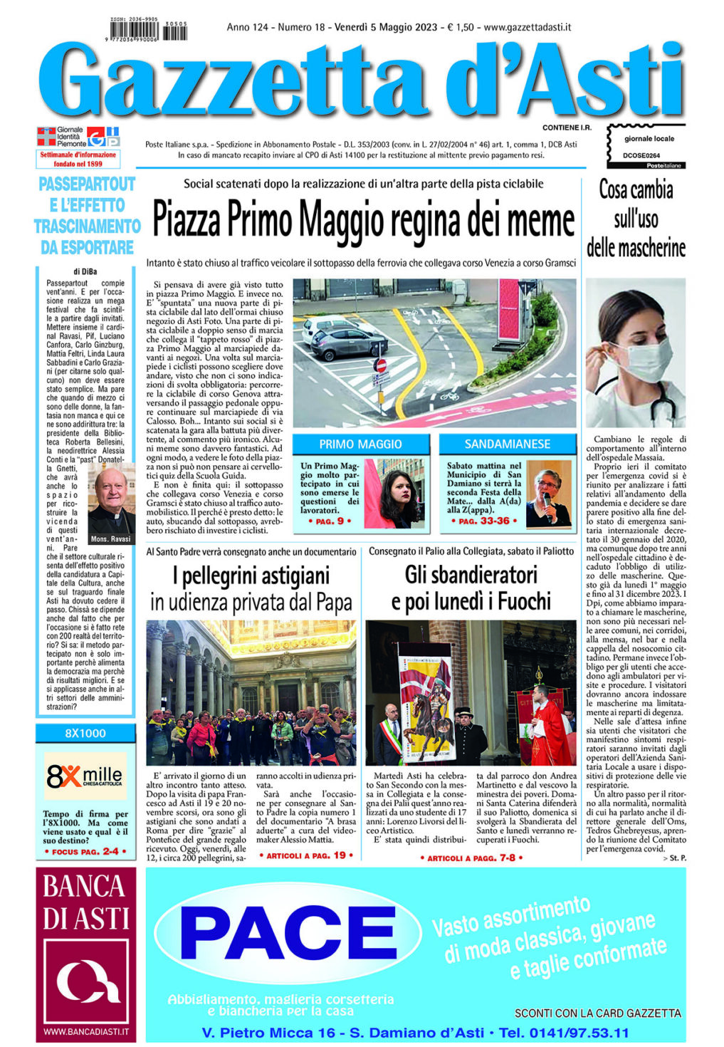 Prima pagina – 5 maggio 2023