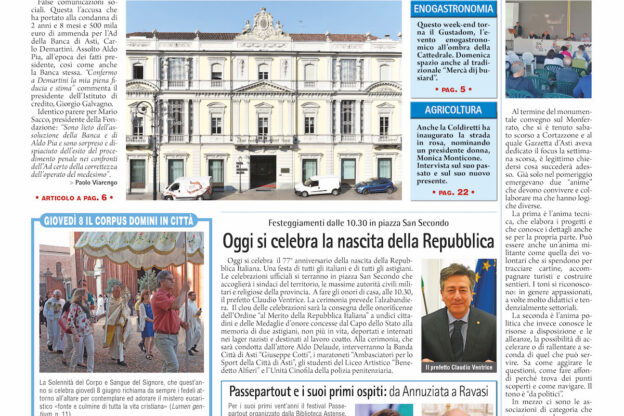 Prima pagina – 2 giugno 2023