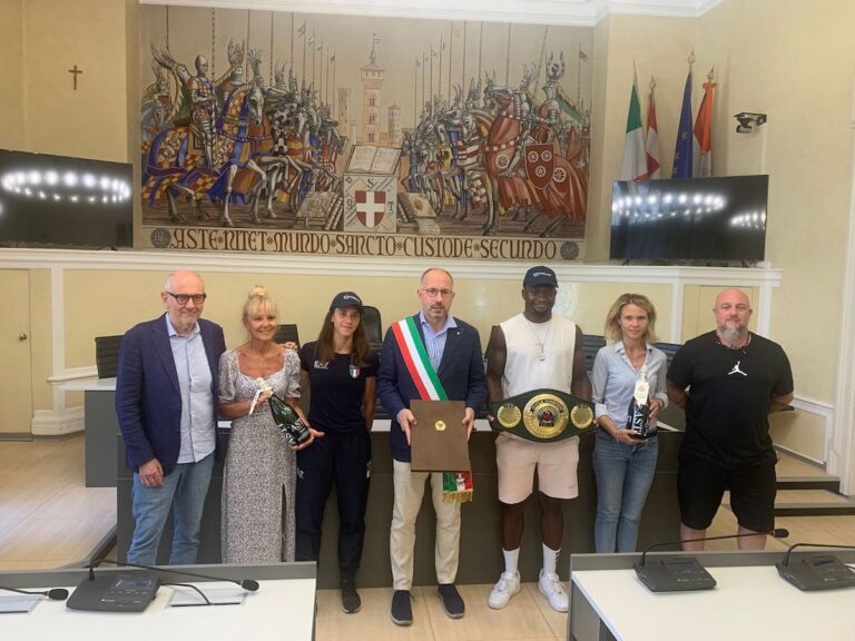 I campioni astigiani Etinosa e Sotero ricevuti in Municipio