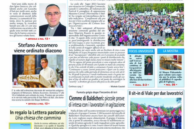 Prima pagina – 15 settembre 2023