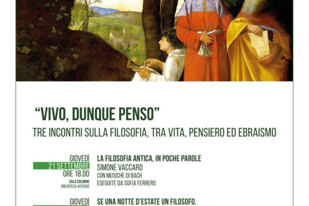 Alla Biblioteca Astense i “giovedì filosofici” realizzati in collaborazione con Arena Philosophika