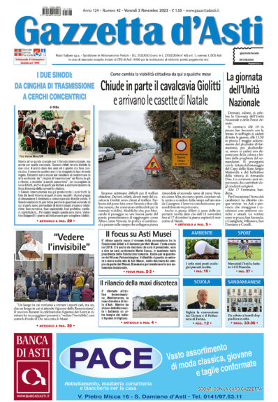 Prima pagina – 3 novembre 2023