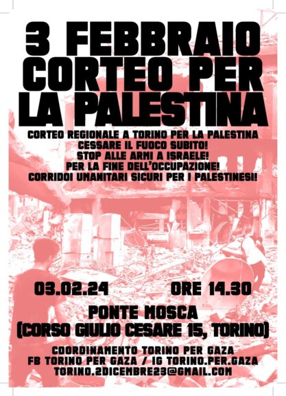 Anche da Asti alla manifestazione pro Palestina di Torino