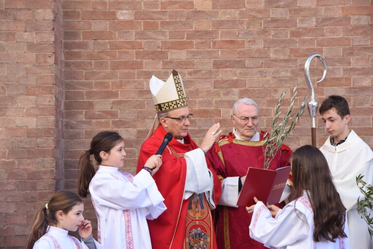 Il vescovo ha celebrato la messa per la Domenica delle Palme