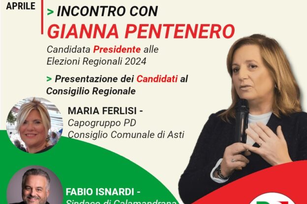 Elezioni regionali, Gianna Pentenero ad Asti