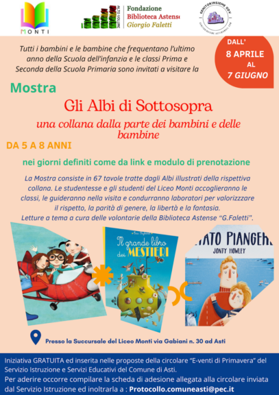 Alla succursale del Liceo Monti la mostra “Gli Albi di Sottosopra”