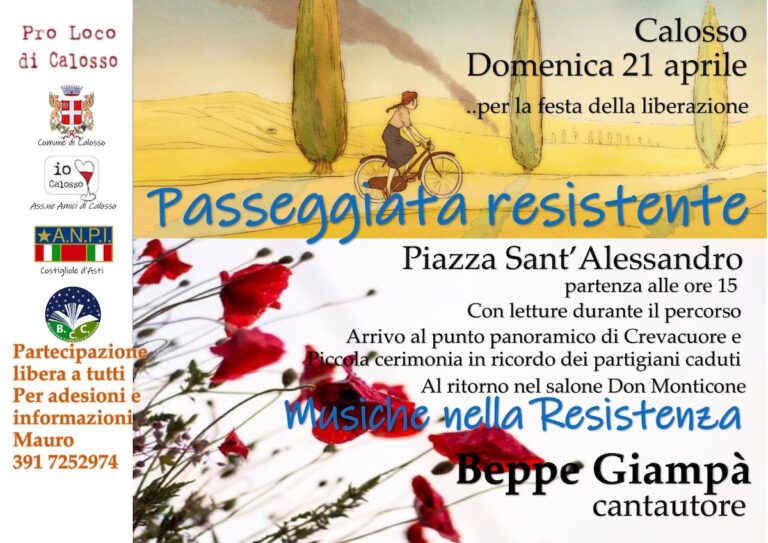 A Calosso la “Passeggiata Resistente”