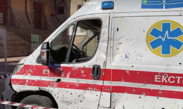 Ad Asti l’ambulanza simbolo dell’Ucraina