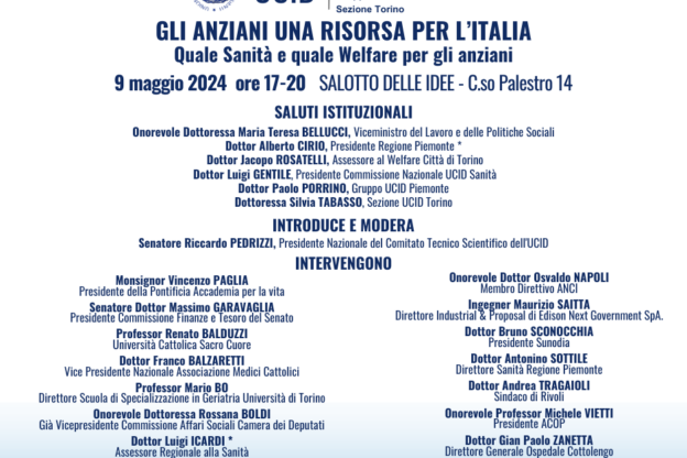 Gli anziani, una risorsa per l’Italia. Giovedì a Torino convegno dell’Ucid