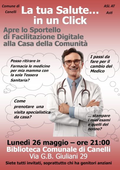 Alla Casa della Salute di Canelli un nuovo sportello di facilitazione digitale