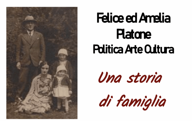 “Felice ed Amelia Platone – Politica Arte Cultura – Una storia di famiglia” all’Arcoscenico