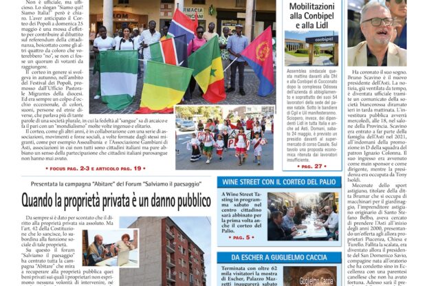 Prima pagina – 23 maggio 2025