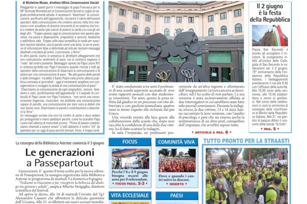Prima pagina – 30 maggio 2025