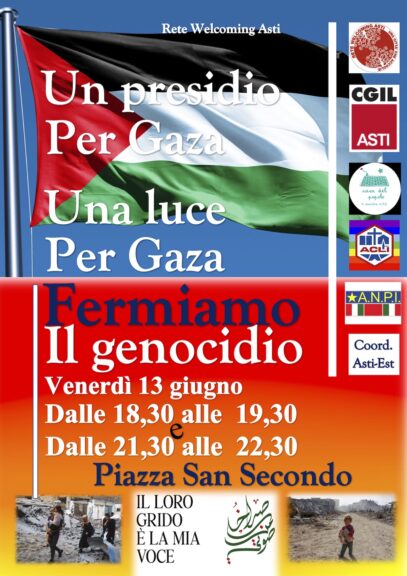In piazza per fermare il genocidio a Gaza