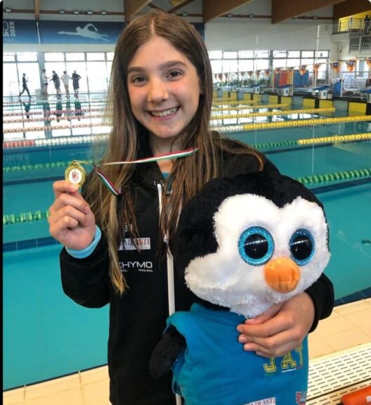 Gli atleti dello Junior Pentathlon Asti alla Manifestazione Regionale Nuoto Esordienti A
