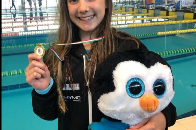 Gli atleti dello Junior Pentathlon Asti alla Manifestazione Regionale Nuoto Esordienti A