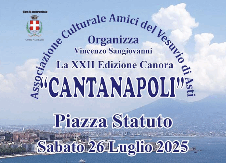 Torna il “Cantanapoli”, appuntamento sabato 26 luglio in piazza Statuto