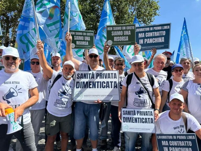 Il Nursind di Asti in piazza a Roma: “La situazione del blocco dei contratti della sanità privata è inconcepibile”