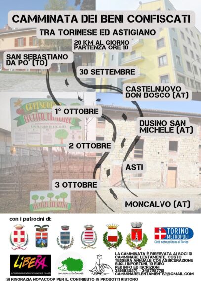 Con Camminare Lentamente e Libera un “tour” tra i beni confiscati alle mafie