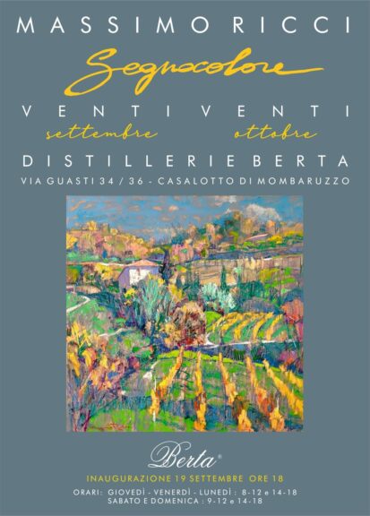 Distillerie Berta ospita la mostra “Segnocolore” di Massimo Ricci