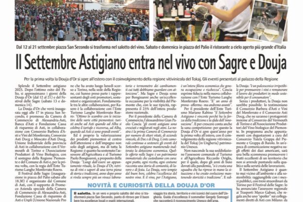Prima pagina – 12 settembre 2025