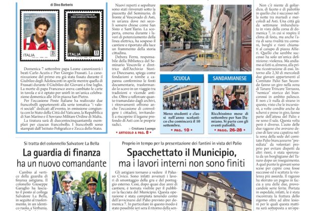 Prima pagina – 5 settembre 2025