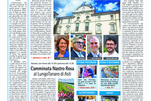 Pima pagina – 10 ottobre 2025