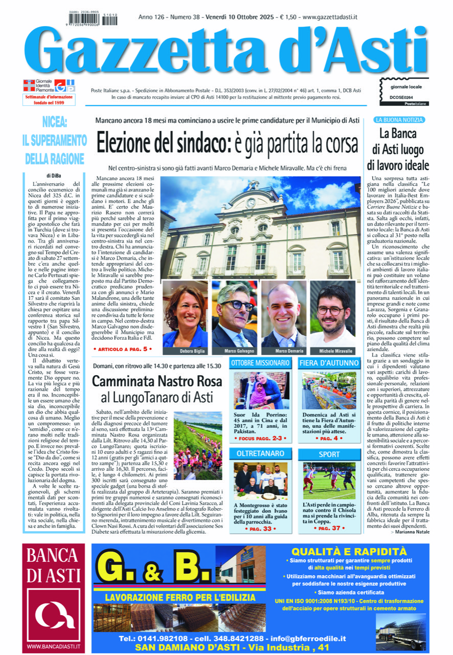 Pima pagina – 10 ottobre 2025