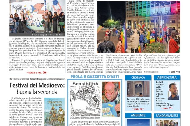 Prima pagina – 3 ottobre 2025