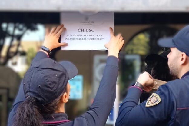 La questura di Asti chiude un bar del centro