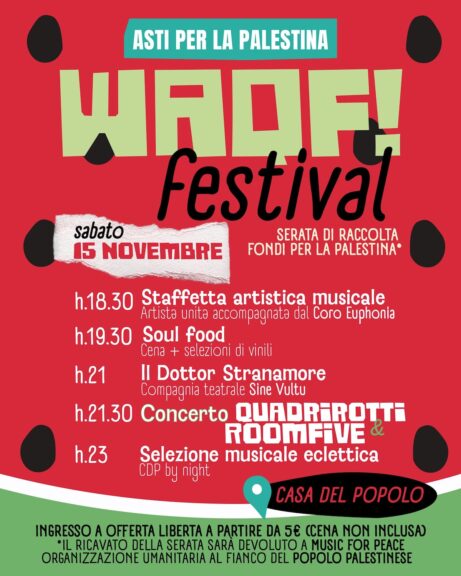 Alla casa del popolo il Waqf! Festival per sostenere la causa palestinese