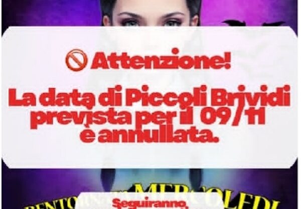 Annullato il musical “Bentornato mercoledì”