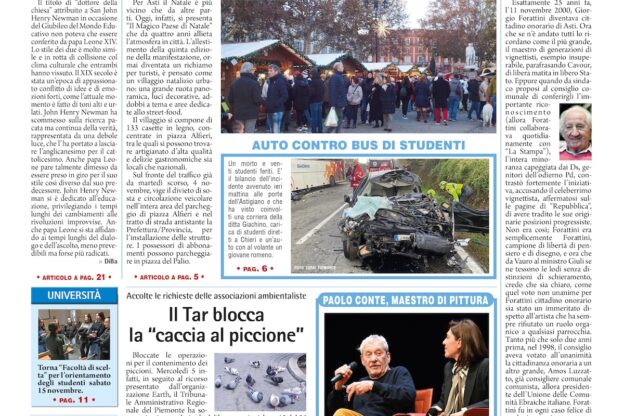 Prima pagina – 7 novembre 2025